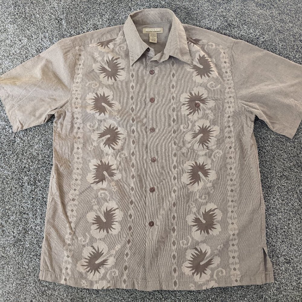 Kona Kai Trading Co Men's Size Medium Hawaiian Shirt w/Pocket (A357)